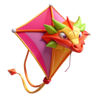 Dragon Kite Isometric Illustration png
