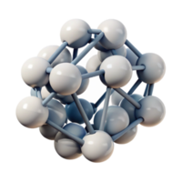 3D Rendering of Molecular Structure Abstract Illustration png