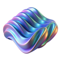 Iridescent Wave Abstract 3D Render, Fluid Metal, Dynamic Shapes, Shiny Surface, Colorful Gradient, Modern Design, Digital Art, Abstract Background, 3D Illustration, Geometric Pattern png