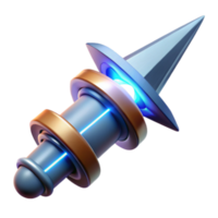 Futuristic 3D Render of a Glowing Metallic Device png