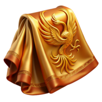 Golden Phoenix with Draped Fabric png