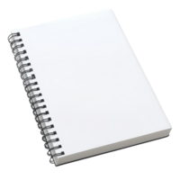 transparent spiral notebook resting on a clean transparent surface, ideal for notes, sketches, or journaling activities, transparent note book on transparent backgroundfile png
