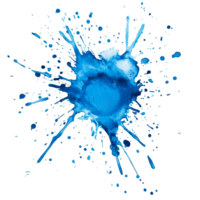 Vibrant blue paint burst against a transparent background creating dynamic visual energy, Blue Paint Burst on transparent background png