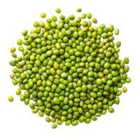 Fresh green mung beans isolated on a transparent background ready for culinary use and healthy recipes, Green mung beans isolated png