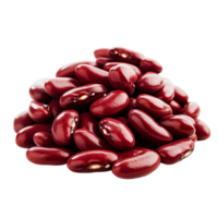 A vibrant heap of red kidney beans isolated against a clean transparent background ready for culinary use, Heap of red kidney beans isolated on transparent background png