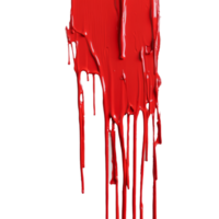Red paint dripping from the surface against a clean transparent backdrop in a minimalist artistic expression, red paint dripping on transparent background png