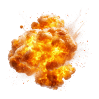A dramatic fire explosion bursts with intensity and energy on a transparent background, showcasing vibrant flames and debris, fire explosion isolated on transparent background png