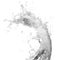 A dynamic curve of water splashing against a dark backdrop highlights the beauty of liquid movement in a setting, Curve water splash png