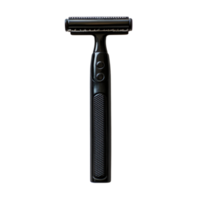Stylish black safety razor placed on a clean transparent background for shaving enthusiasts, Black safety razor on transparent backgroundfile png