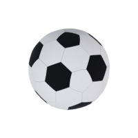 Black and White Soccer Ball - Upper Medium View at 0 Degrees png