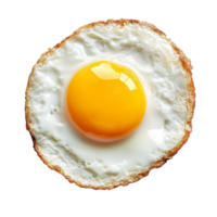 Fried egg isolated on a clean transparent background showcasing its golden yolk and crispy edges for culinary delight, Fried egg isolated png