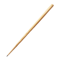 Slim wooden toothpick resting alone on a clean, bright transparent background for clear visibility and focus, toothpick isolated on transparent background png