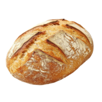 Deliciously crusty artisanal sourdough bread freshly baked and isolated on a clean, transparent background, Sourdough bread isolated png
