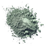 Green powder heap isolated on a transparent background showcasing its fine texture and natural color, green powder heap isolated on transparent background png