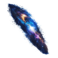 Exploring the Milky Way Galaxy with vibrant cosmic dust and brilliant stars during a celestial observation, Milky Way Galaxy with Cosmic Dust and Stars, Isolated on transparent background png