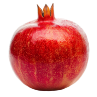 Freshly harvested pomegranate isolated on a transparent background showcasing its vibrant red color and unique texture, pomegranate isolated on transparent background png