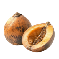 Santol fruit halves displayed on a transparent background showcasing their unique texture and color for culinary uses, Santol fruit on transparent background png