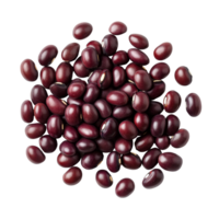 Group of adzuki beans arranged on a transparent background showcasing their rich color and unique texture, Group of adzuki beans isolated on transparent background clipping path included png