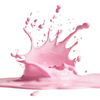 A vibrant pink paint splash on a clean transparent backdrop catches the eye with its dynamic curves and forms, Pink Paint Splash on transparent background png
