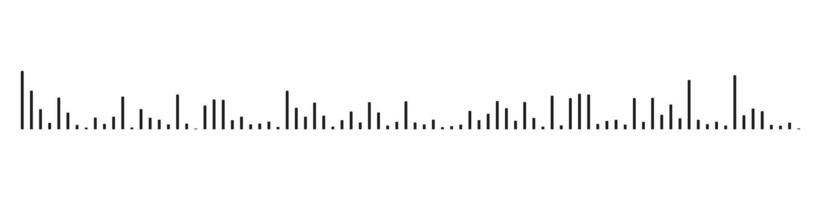Equaliser symbol. Voice message mockup. Audio chat speech sound wave icon. Element for mobile messenger, podcast online radio interface, music player, app. Waveform pattern layout on white background. vector