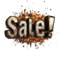 Exploding Sale Announcement With Grunge Text png