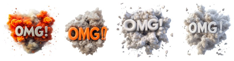 OMG Exploding Word Cloud Variations png