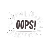 Oops Graphic Design With A Burst Effect png