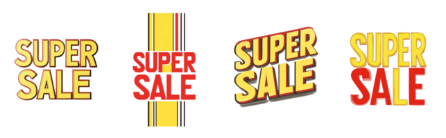 Super Sale Advertisement Shows Multiple Variations Of Text png