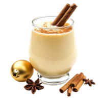 Festive Eggnog Drink with Cinnamon and Star Anise png