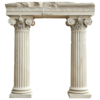 Ancient Greek Ionic Columns Architectural Fragment png