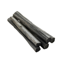 Dark Charcoal Sticks Stacked Together On Black Background png