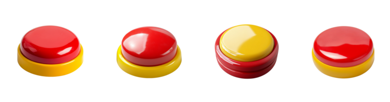 Red and Yellow Push Buttons Arranged in a Row png