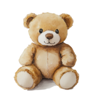A cute, soft teddy bear, perfect for comforting children and adding charm to a nursery. png