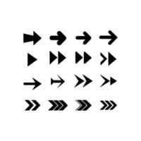 Arrows icon set illustration. Arrow symbols. Arrows simple sign . Arrows collection. Isolated symbol silhouette set. Black directional icons, various arrow set vector