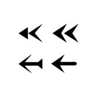 Arrows black icon set. Arrow symbols Design. Arrows simple sign . Arrows collection. Isolated symbol silhouette set. Black directional icons, various arrows abstract with white background. vector