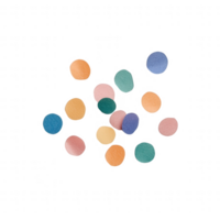 Colorful round shapes scattered on a surface, ideal for design and creative projects. png