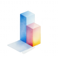 Colorful abstract bar chart design representing data visualization concept. png
