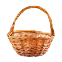 Wicker Basket Empty Gift Brown Rustic Handmade png