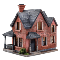 Brick House Model Home Miniature Building Architecture png
