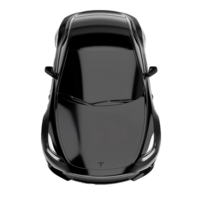 Black Tesla Model 3 Overhead View Electric Car Luxury Vehicle png