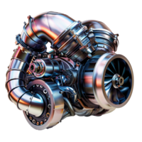 Futuristic Turbo Engine Design Powerful Turbine Technology png
