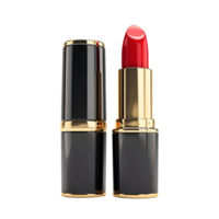 Elegant Red Lipstick with Gold Accents isolated on transparent background png