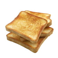 Stack of Toasted Bread Slices isolated on transparent background png