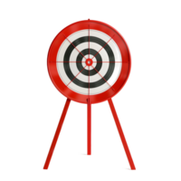 Red Target on Tripod Stand. isolated on transparent background png