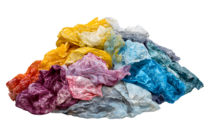 Vibrant Pile Of Crumpled Colorful Fabrics Rich Hues And Dynamic Textures png
