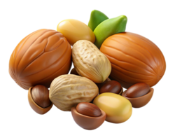 Assortment of Nuts and Seeds Walnuts, Peanuts, Argan, and More png