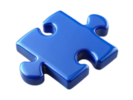Shiny Blue Puzzle Piece Solution, Connection, Completion, Teamwork, Unity png