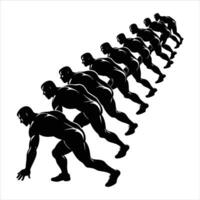 The Shadows of wrestlers vector