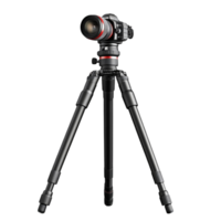 Stable Tripod Supporting a Professional Camera png