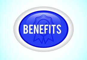 Benefits icon design illustration. Benefits button for mobile app, and website vector